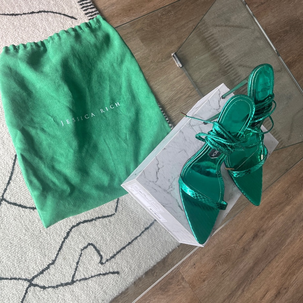 JESSICA RICH GREEN SANDAL - Picture 2 of 6